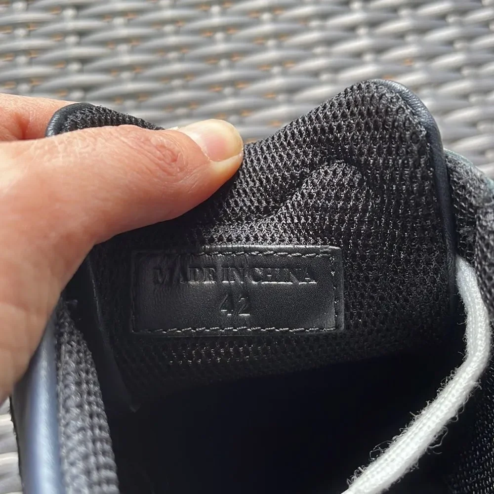 Versace mens navy blue tennis shoes